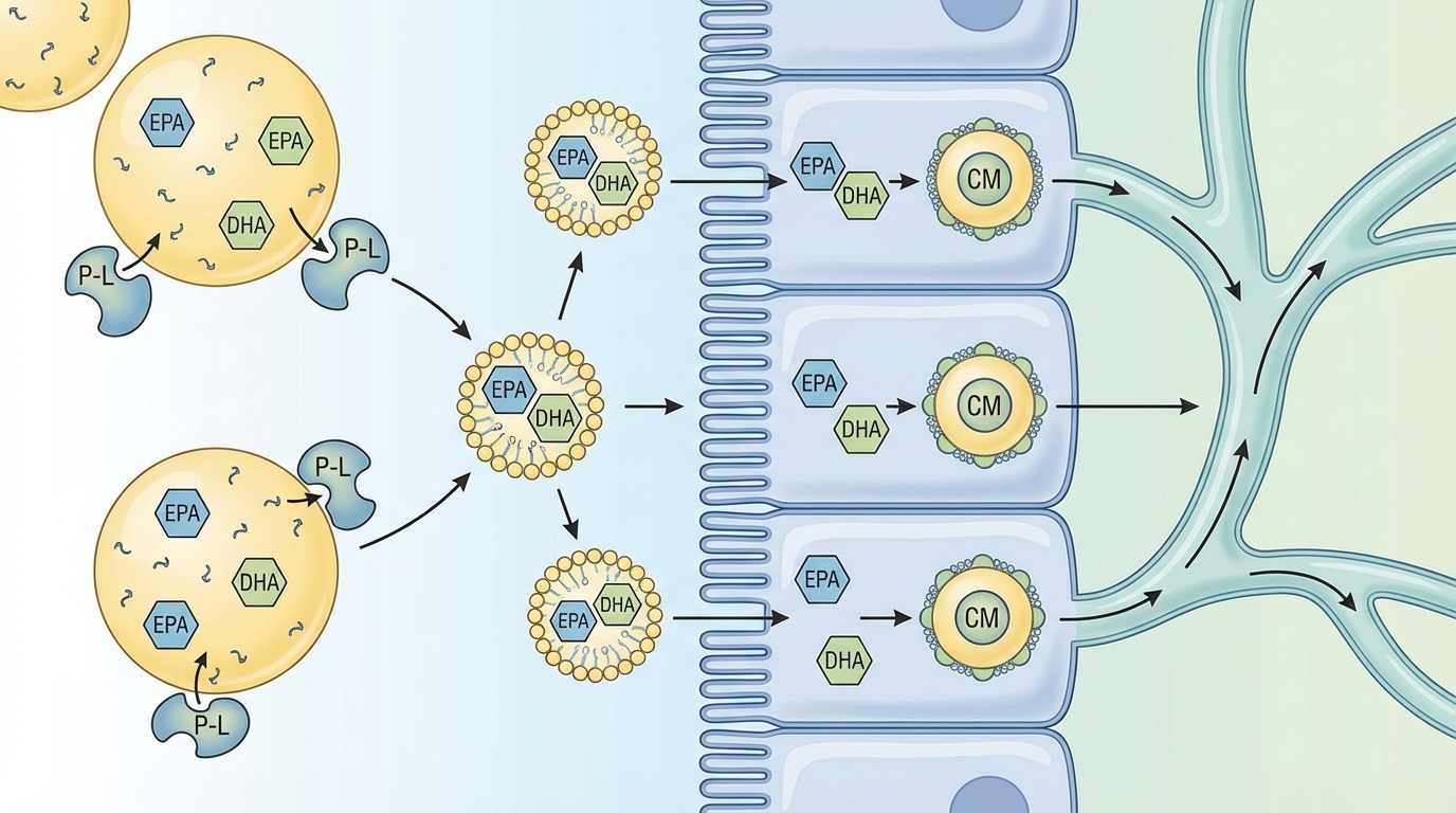 Omega-3 absorption mechanism